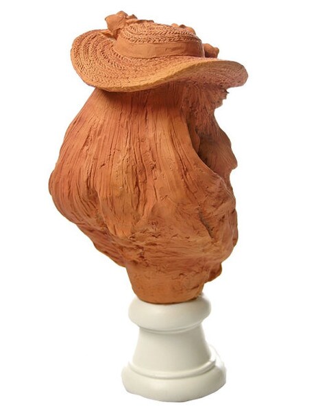 Rose Beuret In Straw Hat Portrait Rodin Bust Statue Back View Museum